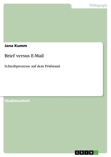 Brief versus mail - brief, e-mail